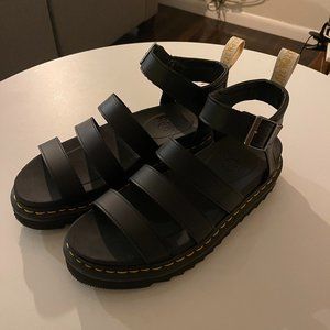 Dr. Martens Vegan Blaire Platform Sandal - Black - Size 10